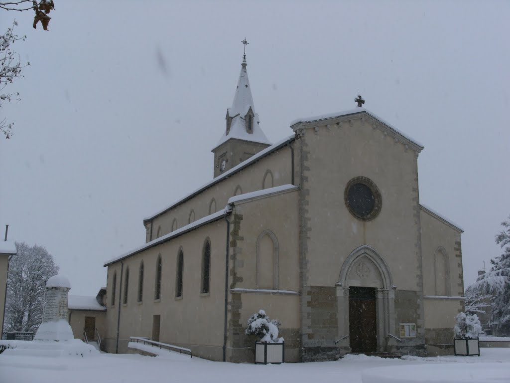 Pont-Evêque - L'église sous la neige (Déc. 2010) by Alain38780