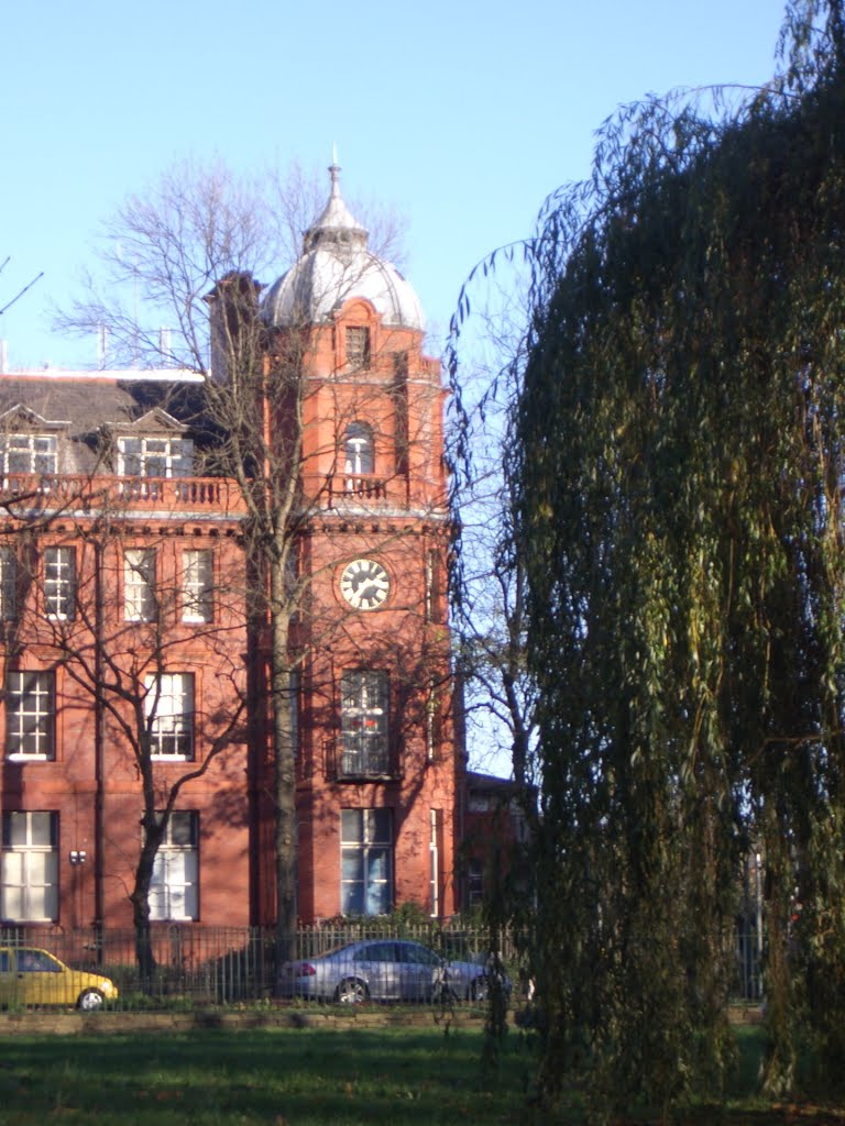 St. Mary's Hospital from Whitworth Park by annawaltzerpose