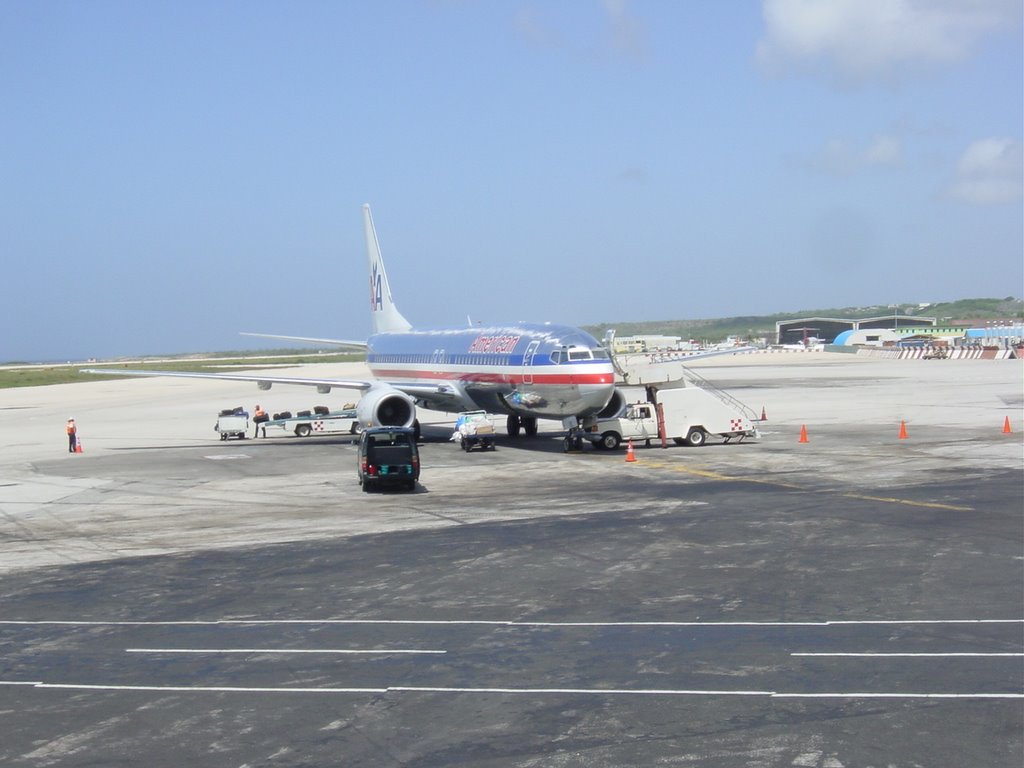 American Airlines at Hato Airport of Curacao by Garrick Lacle