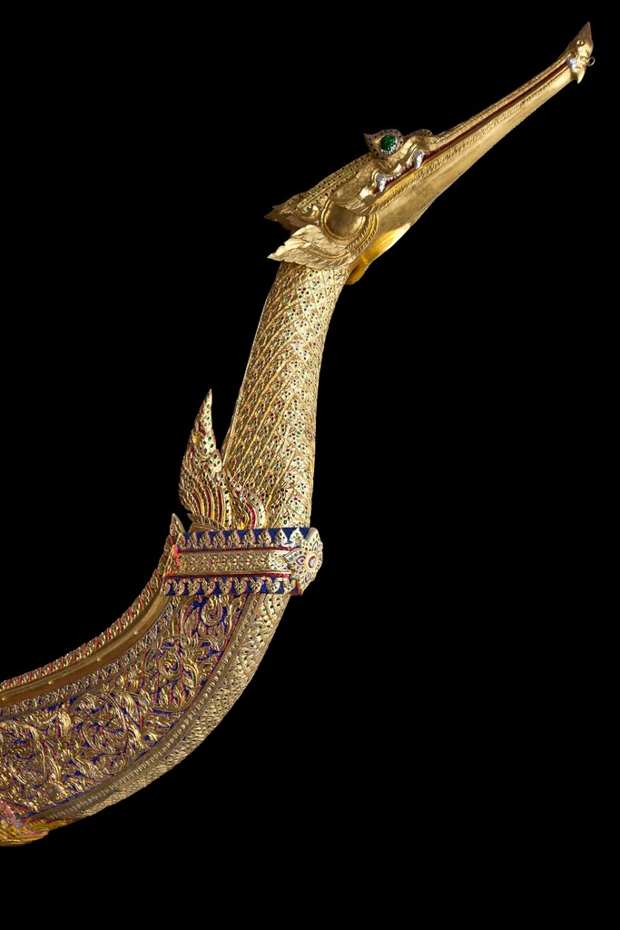 The Suphannahongsa or golden swan, the personal barge of the King is by far the most majestic. This royal barge, which was carved out of a single teak tree trunk, was complete in 1911. Rayal Barge National Museum, Bangkok, Thailand. เรือพระที่นั่งสุพรรณหงส์ พิพิธภัณฑ์แห่งชาติ เรือพระราชพิธี ปากคลองบางกอกน้อย กรุงเทพมหานคร by suthinsoonthorn