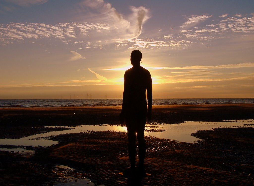 The Illuminated Man September Sunset 7.20pm by steandeb