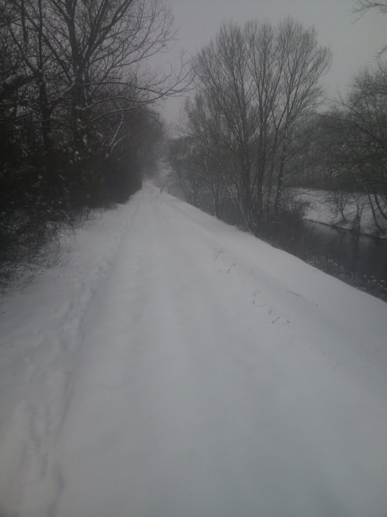 Cyklochodnik Maly Dunaj v zime (bikeroad in winter) by melmacik