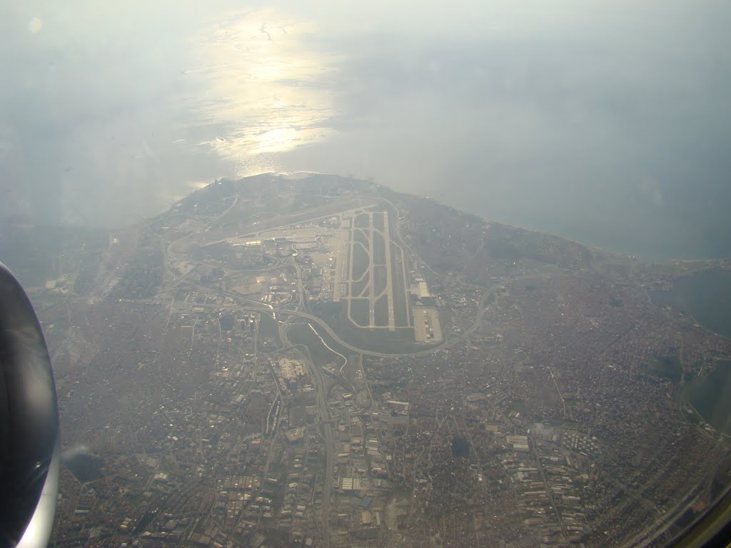 Atatürk Airport with Sun Glint from the Sea by Sebastian W. Bauer