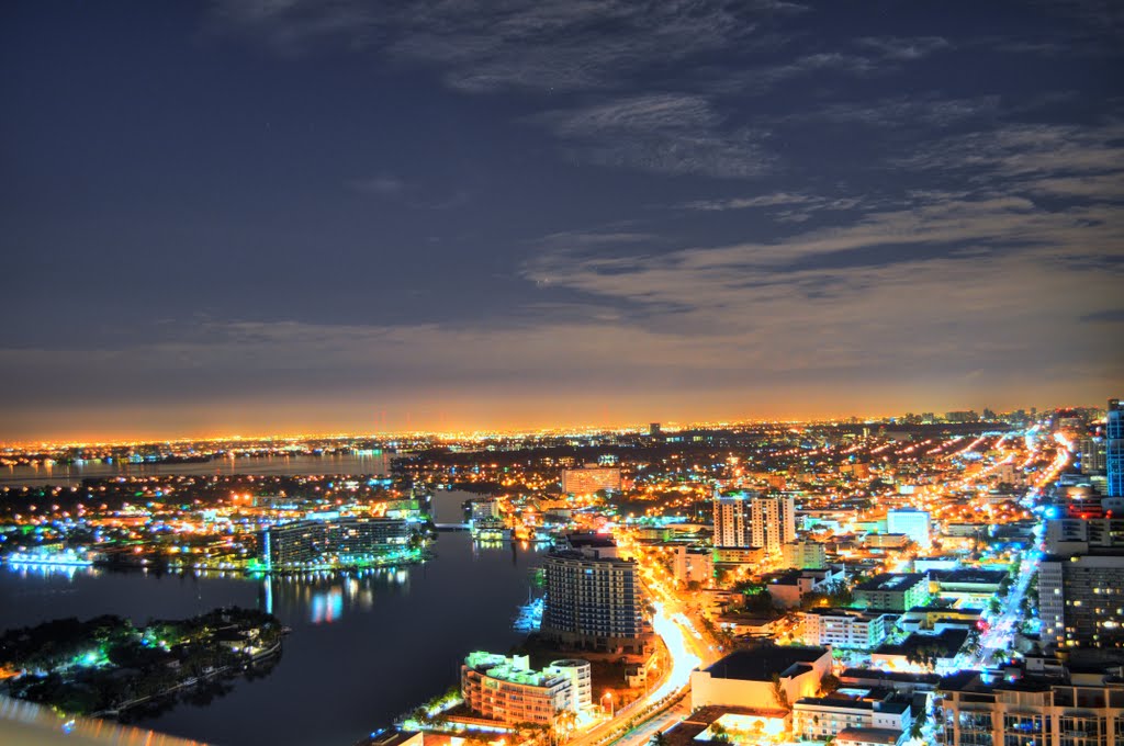 Miami Beach at Night by Colorado Nomad