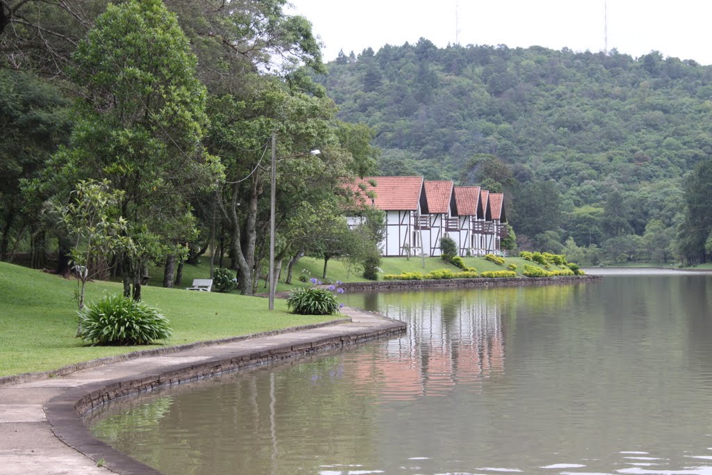 Vista parcial da Lagoa da Harmonia - Teutônia/RS by Fritz Follmer