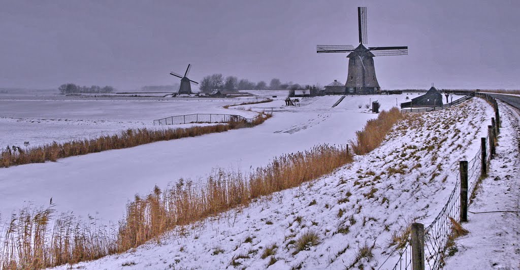 Winter december 2010 langs de Molendijk. by Feika