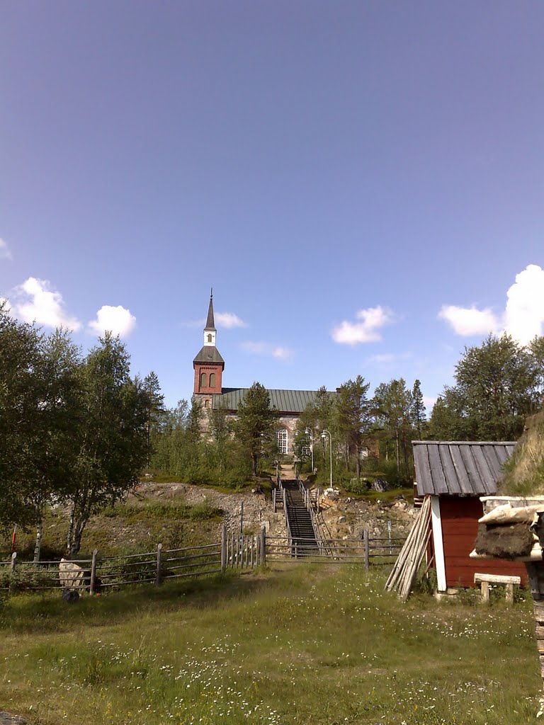 The church in Utsjoki Церковь в Утсйоки Utsjoen kirkko by Irina Kutina