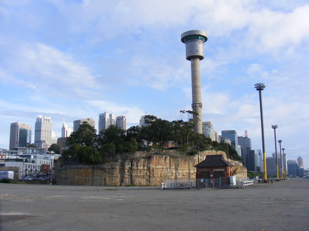 Sydney Harbour Control Tower Barangroo Australia by Robert Willett