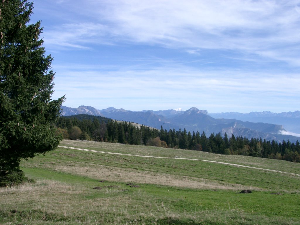 Chartreuse et Mont Blanc depuis le Pas de belcombe, septembre 2006 by ManuFromGrenoble