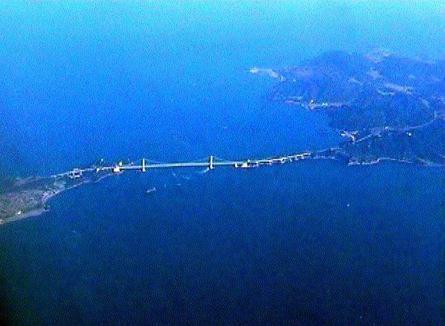 The Naruto bridge between Shikoku and Awaji, Japan by Peter Kesselyak