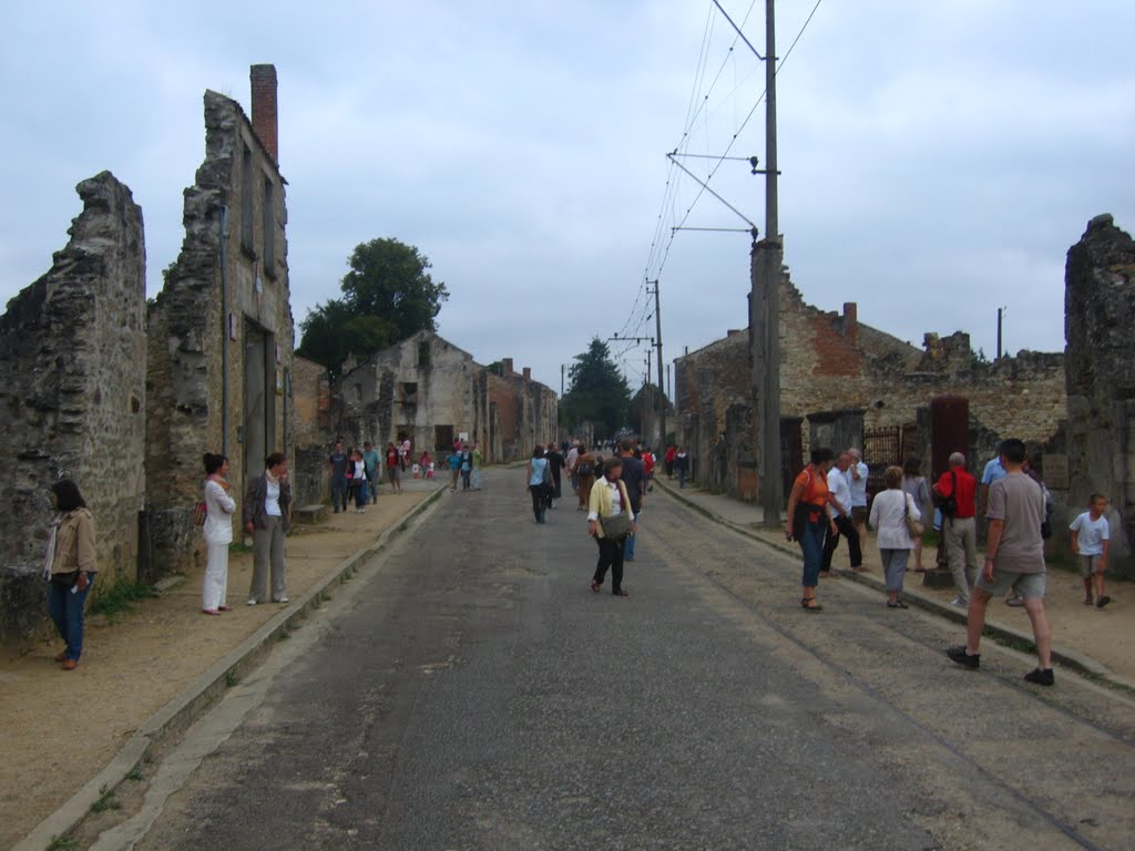 Wrecked buildings at Oradour sur Glane - Nazi reprisal by Kevin J. Norman