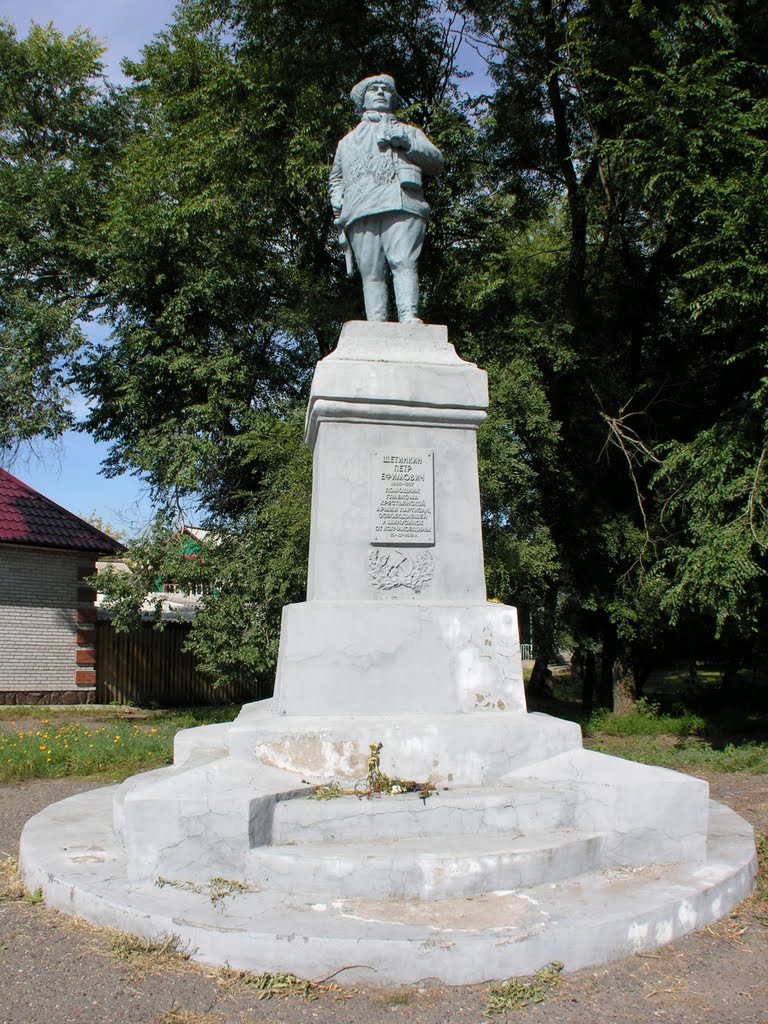 Monument to leaders of the guerrilla movement Petr Shchetinkin by IPAAT