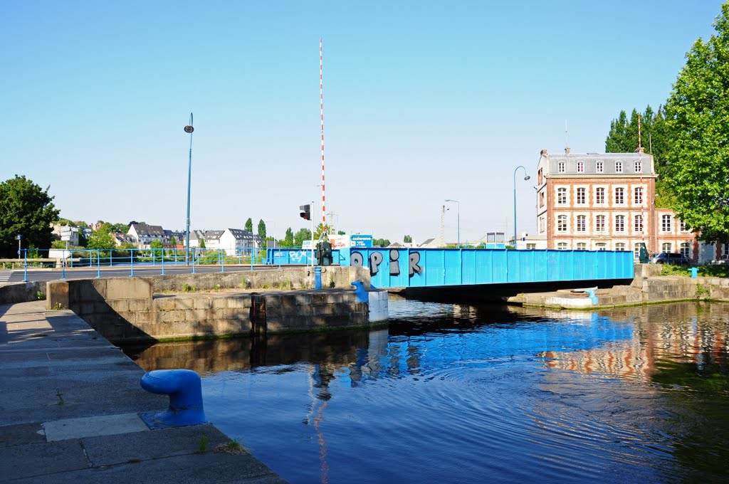 Caen : "Le pont de la fonderie" by C G SIMON