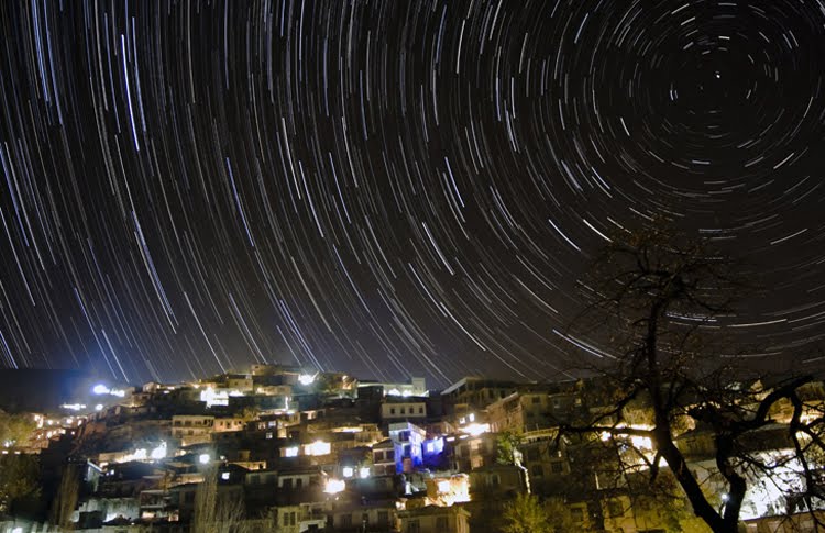 Star trail in kang village by sina khosravani