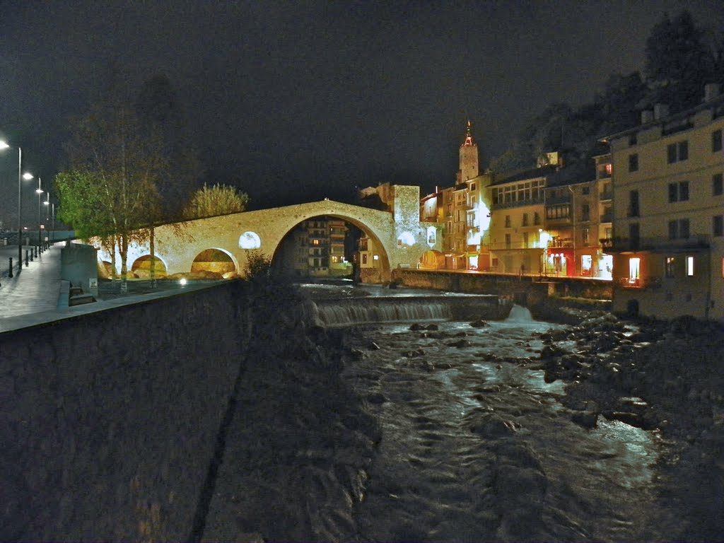 Camprodon, el pont nou pel vespre RI-51-0004217 by jordi domènech