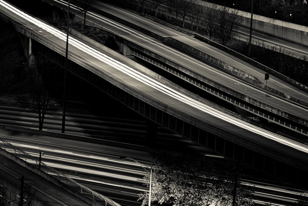 Interstate 75 and 85, Atlanta, Georgia by Henrik Johansson