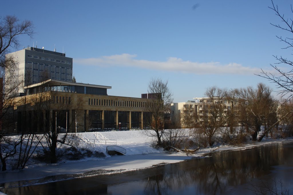 Winterimpression an der Oder bei Frankfurt (Oder) by Gottfried Hoffmann - der Thüringer