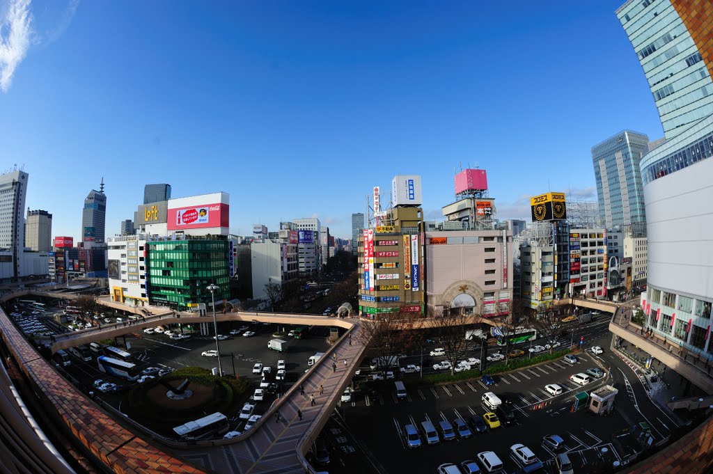 Outside Sendai Station by densil