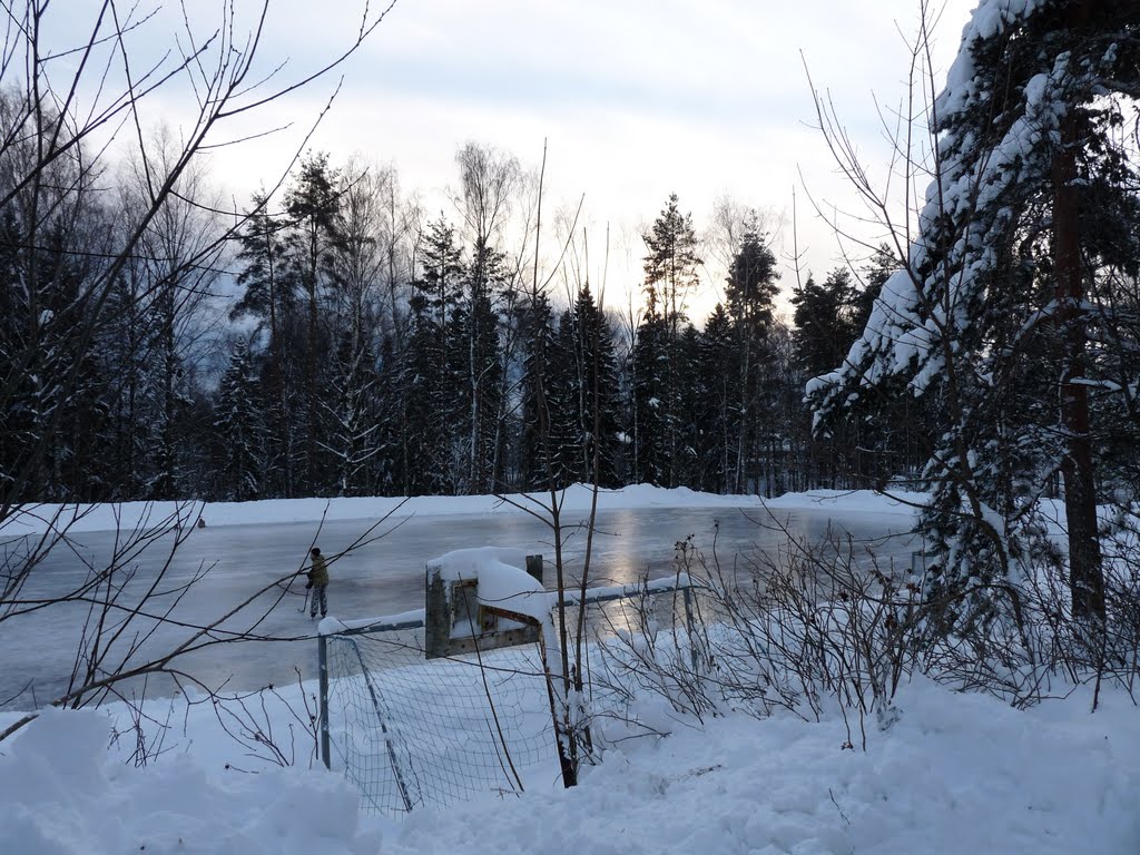 Karakalio, Espoo - jedno z lodowisk zawsze idealnie utrzynane. by Michał Kozłowski