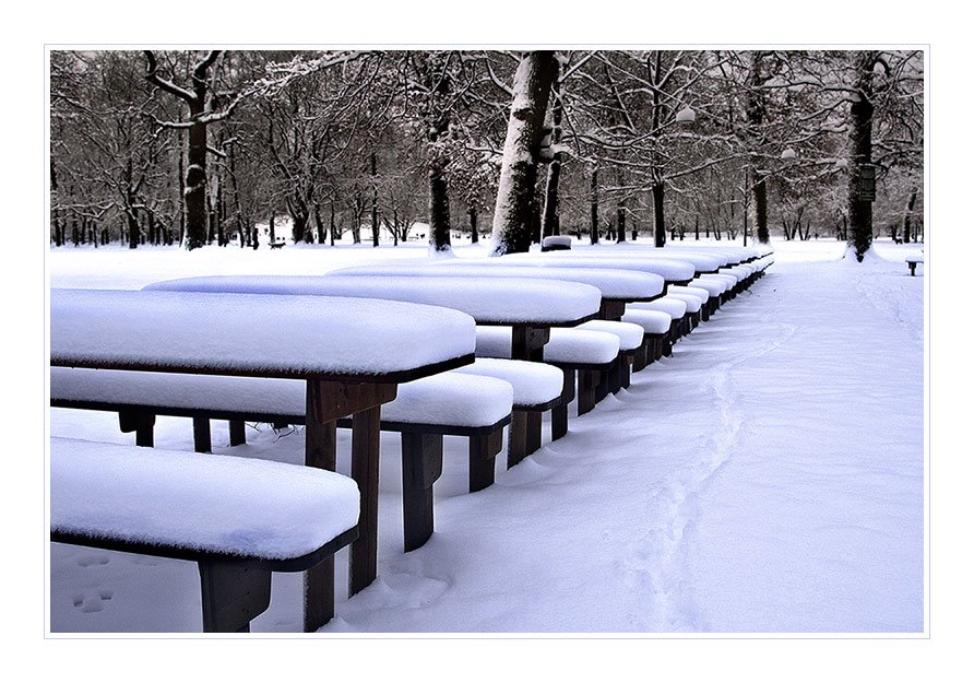 Biergarten im Winter by e. jost