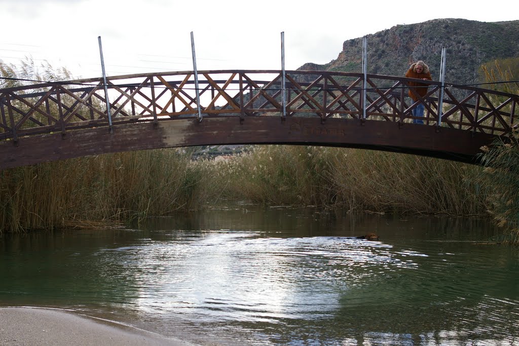 Bridge over Kiliaris River at the beach of Kalyves by Wibo Kalyves