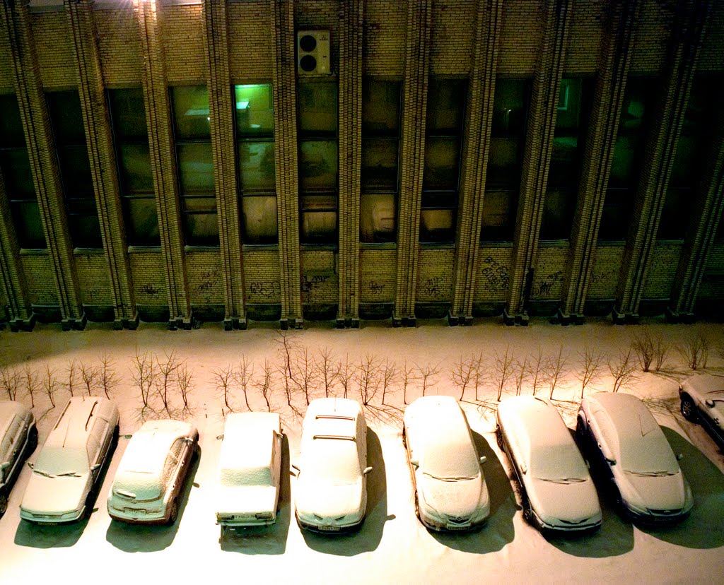 Cars under snow by betelgejse