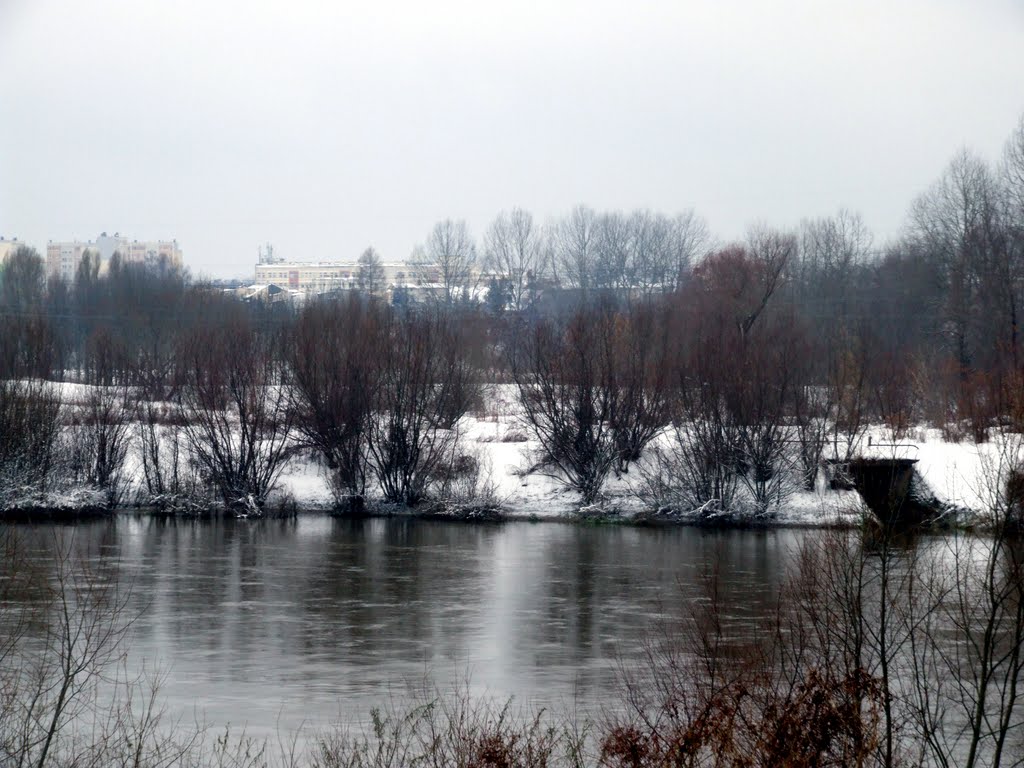 Widok na szpital z mostu na Sanie Stalowa Wola by jerycho60