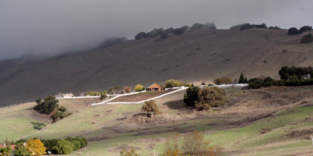 Ranch on Coyote Ridge seen from Roop Road by Edward Rooks