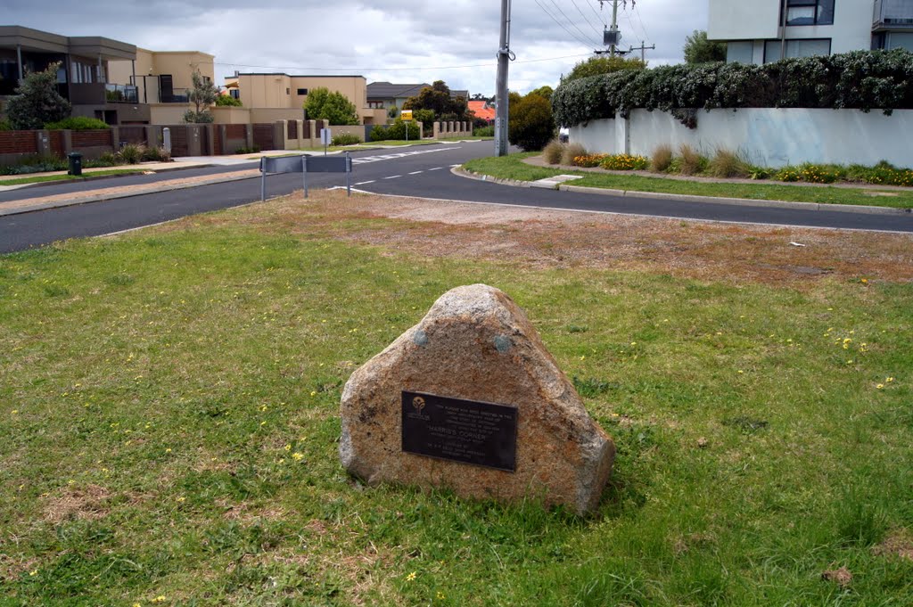 Harris's Corner (2010). Named after Joseph Harris who built his first house here in 1876. This was an historic mail pick-up point in Mornington by Muzza from McCrae