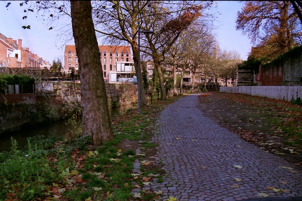 Leuven Handbooghof Dijle kijkrichting Brouwersstraat by Ivo Stroobants