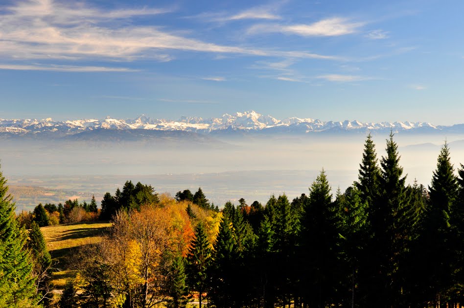 Gex Col de la Faucille 2 le mont Blanc by Robert LE PENNEC