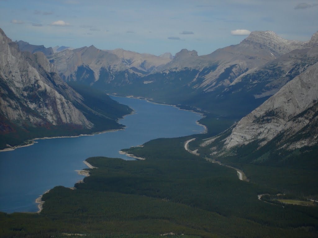 Spray Lake with Windtower near the centre by M Delong