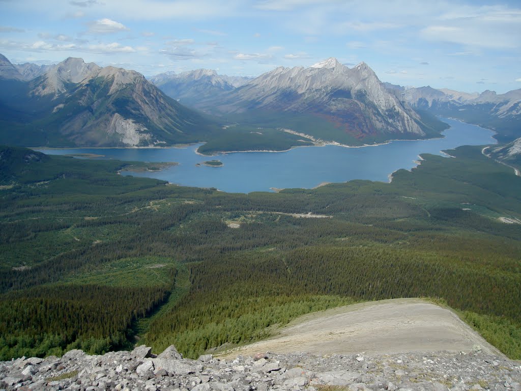 Spray Lake from the north end of the west ridge by M Delong