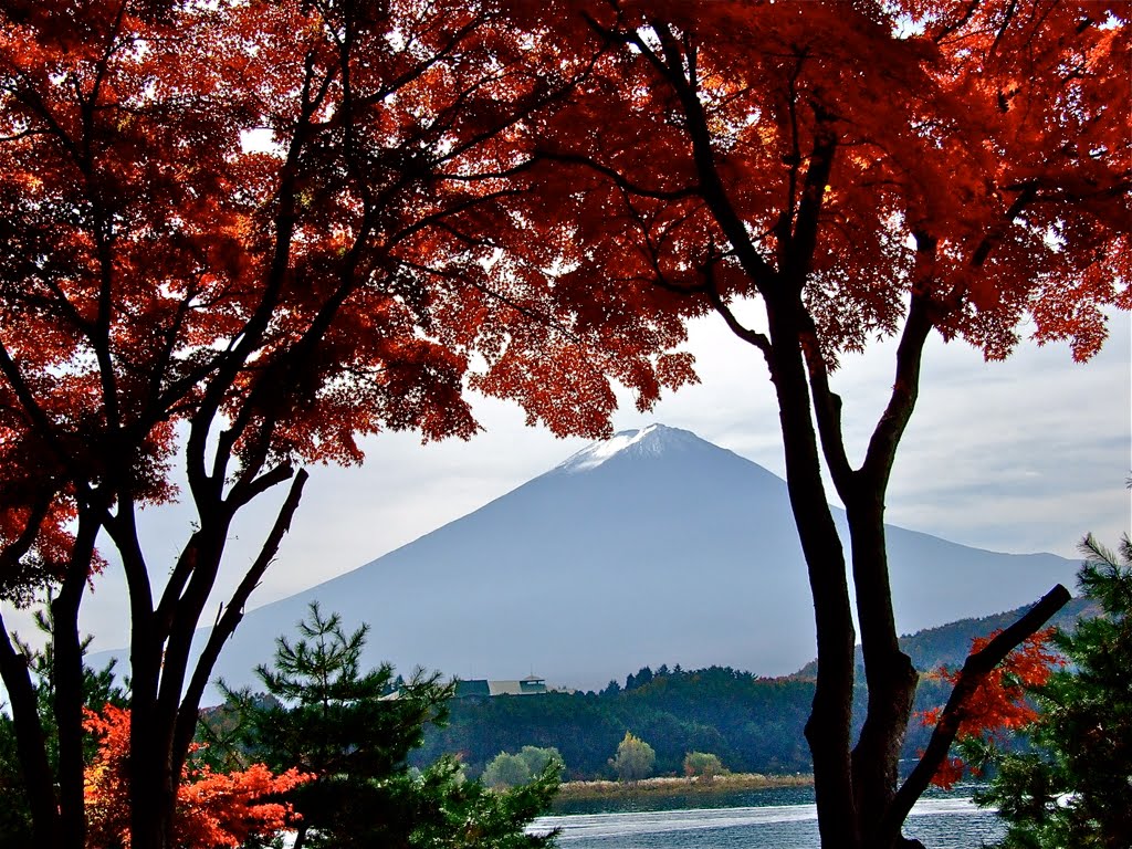 Peeking Towrds Mt. Fuji by Chouden Boy