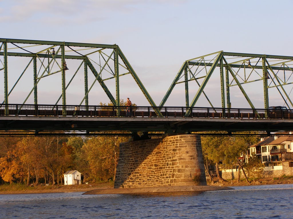 New Hope-Lambertville Bridge over Delaware River by jag9889