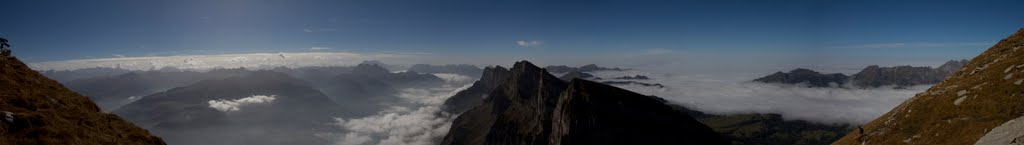 Panorama 300° - Hinterrugg Sicht entlang der Churfirsten by itune