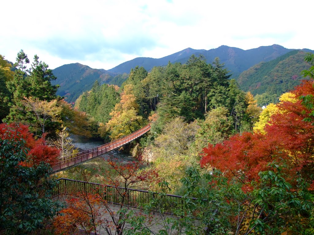 Akiruno Hot Spring Bridge by Chouden Boy