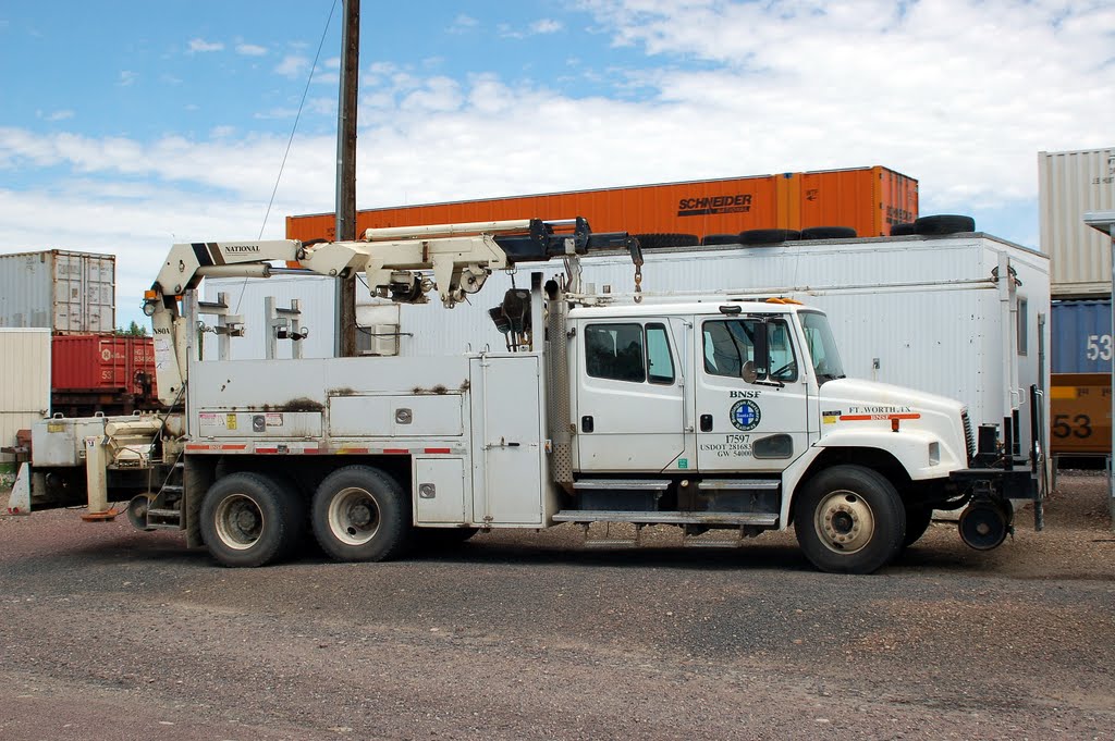 Burlington Northern Santa Fe Railway Maintenance Vehicle No. 17597 at Cut Bank, MT by Scotch Canadian