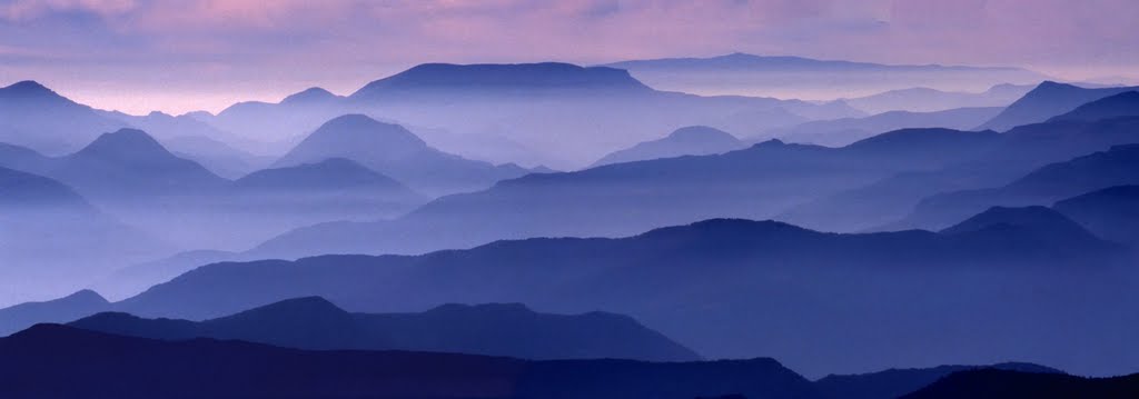 Mist at dawn over the Alps by BritPlom