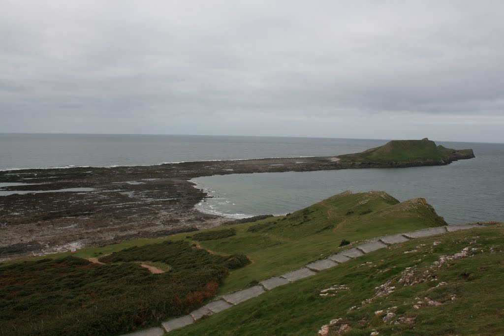 Causeway to Worms Head by Mike Shields