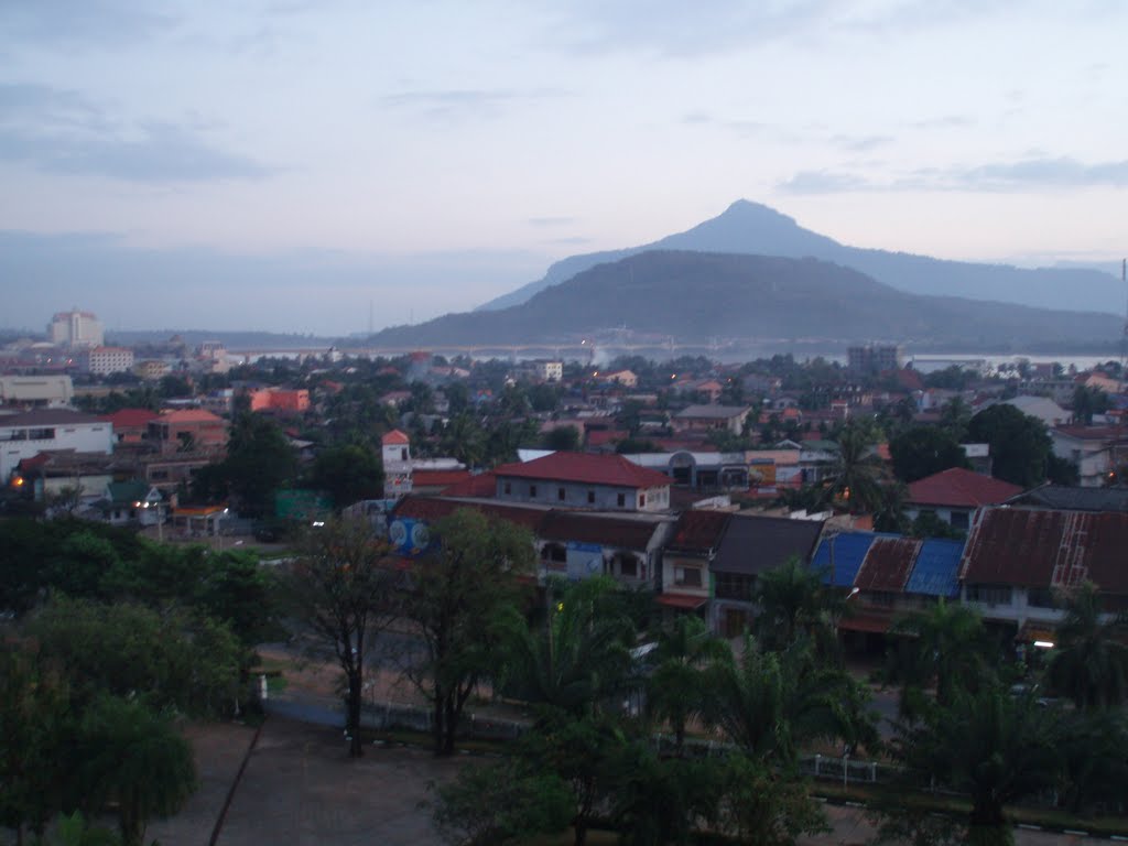 View from Champasak Palace Hotel by marhas marhas