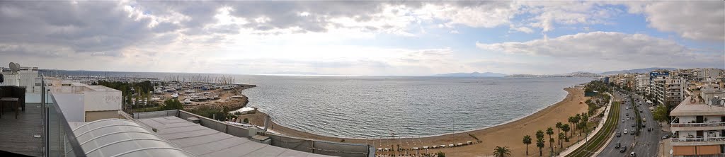 View from the top of the Poseidon Hotel, Paleo Faliro by Tarkan Selahiye