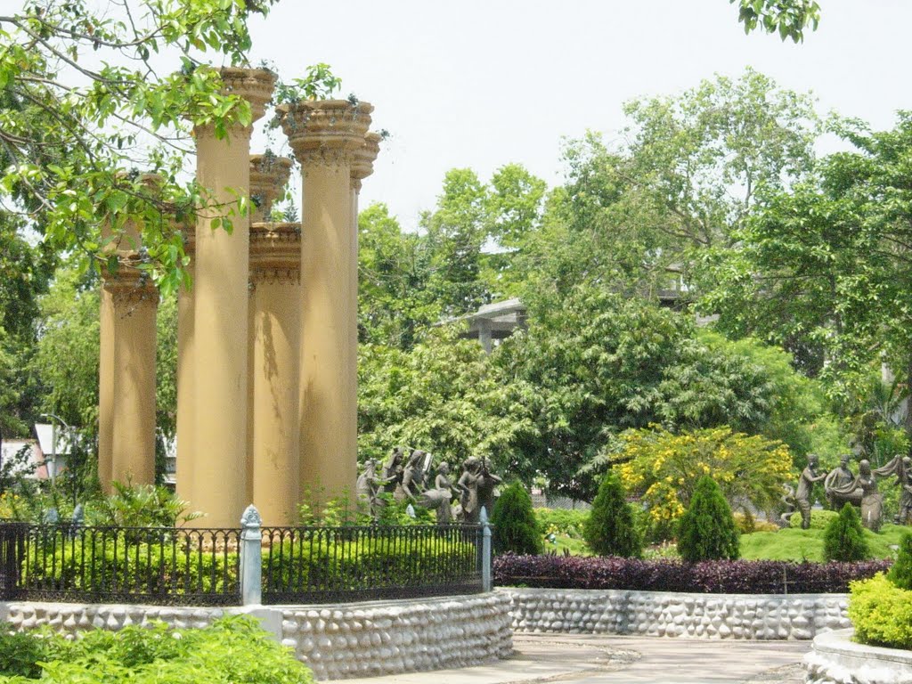 Pillars at Nehru Park, Pan Bazar, Guwahati Assam by Brian Pinheiro