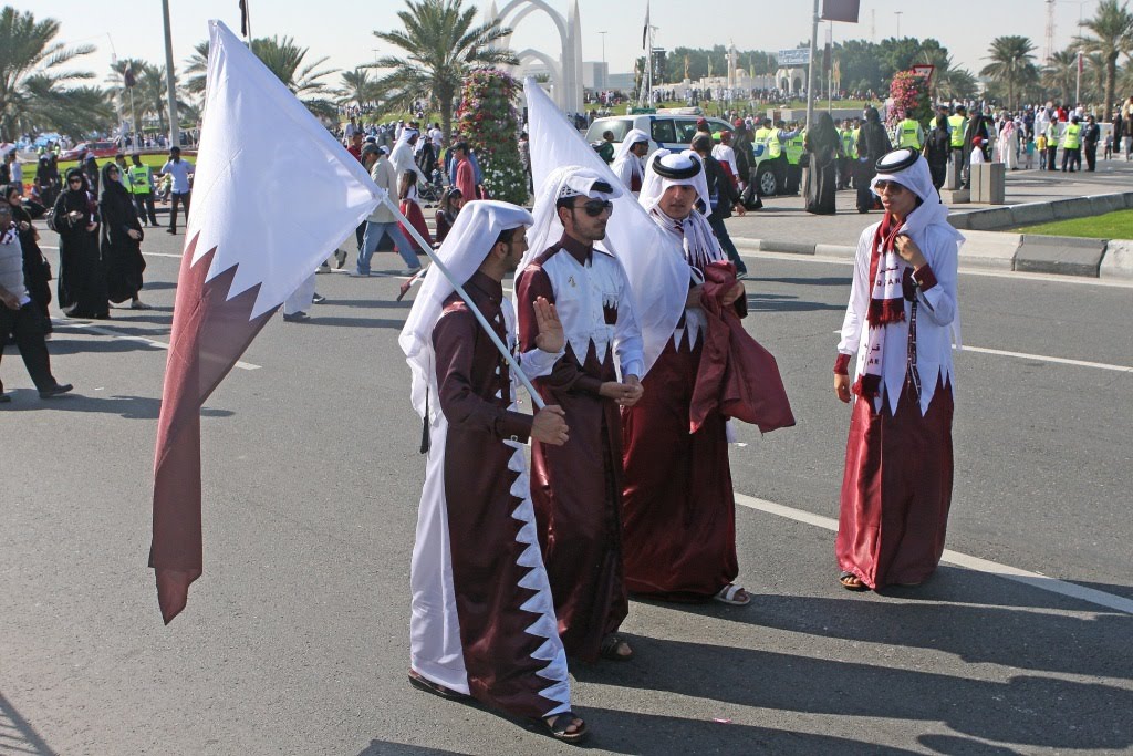 Qatari Men Proud of their colors, December 18th, 2010. by christian vigna