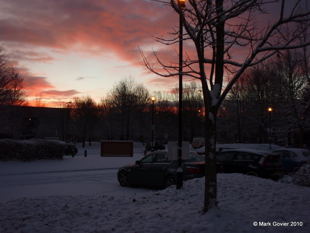 Snowy car-park by MarkGovier