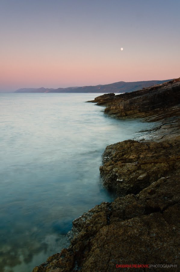 Moon over Hvar by damirhuremovicphotog…