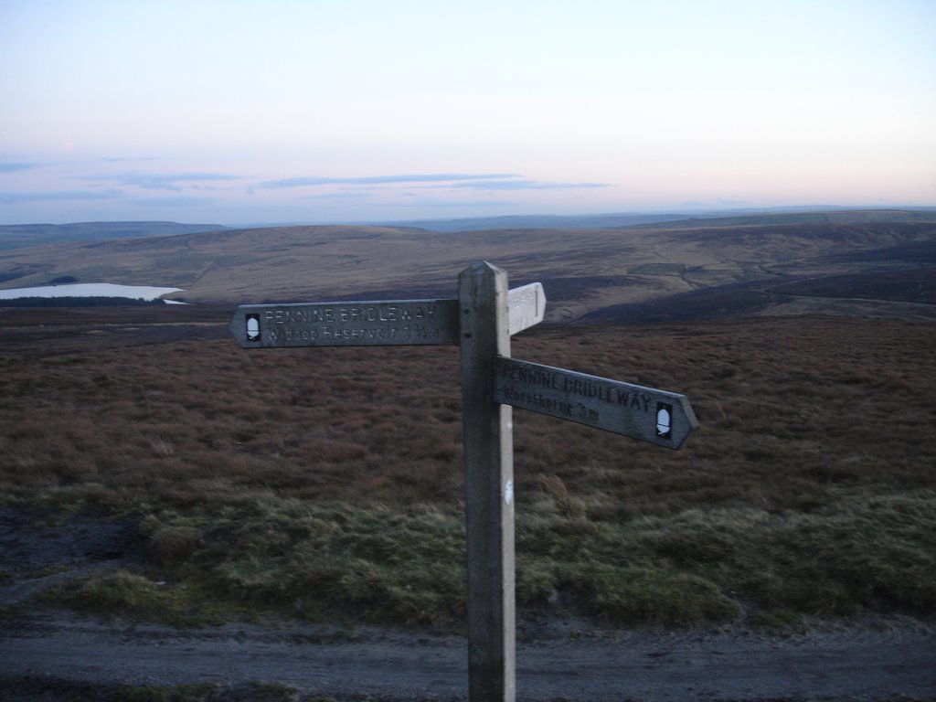 Sign near Gorple upper by David Harrison