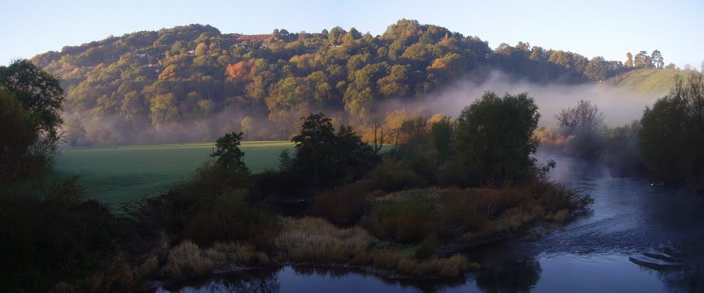 Misty River from Kerne Bridge by Tony Marfell