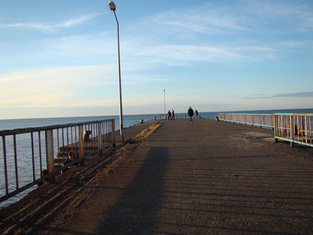 Pier with lost Fence by Sebastian W. Bauer