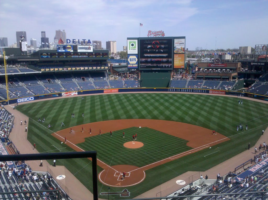 Turner field. Field prep on opening day by jay.davis3